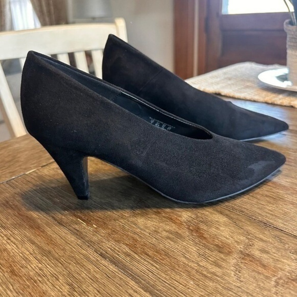 Olivia Miller Black Pointed Toe Cone Heel‎ Pumps Shoes Size 7